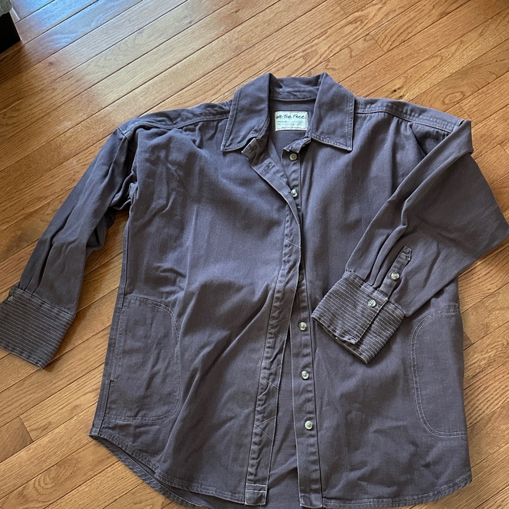 We The Free Mauve Button-Up Shirt